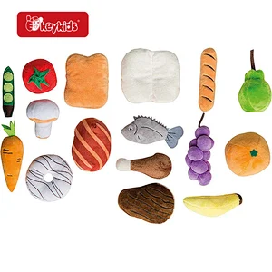 New Arrival Kids Cooking Pretend Play Soft Felt Food Toys With Baskets W10D704